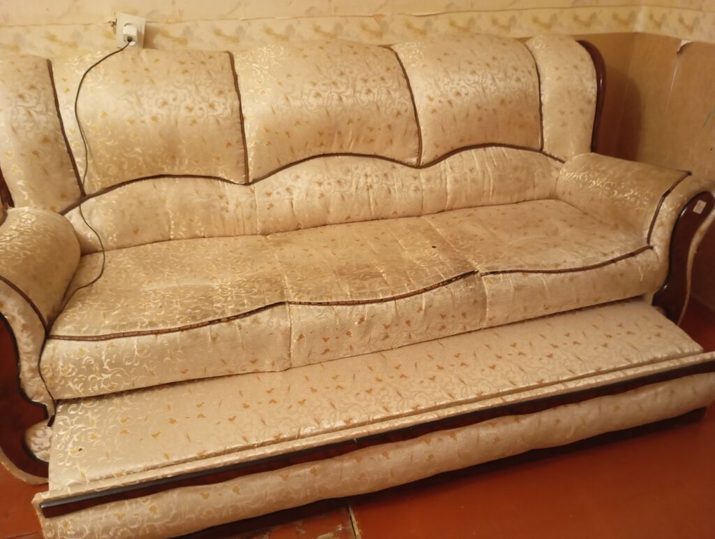 İşlənmiş, Divan, 2 kreslo, Bazasız, Açılan — Yumşaq mobilya dəstləri, Bakı (3)