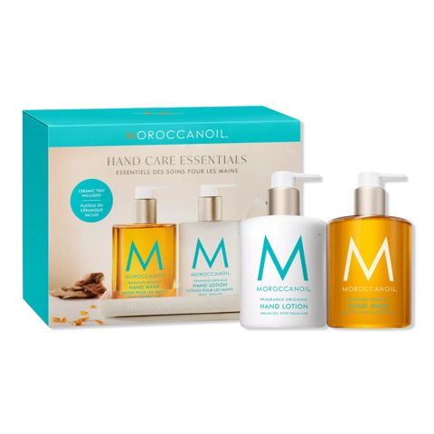 Əllər üçün qulluq dəsti Moroccanoil Hand Care Essential (əl losyonu 360 ml + əl üçün gel 360 ml) — Bakı