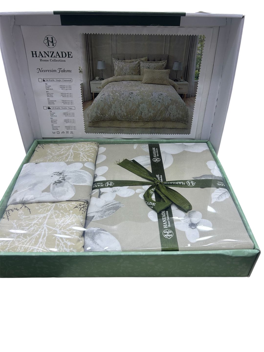 Yataq dəsti Hanzade, yorğan üzü 160x220 sm, yastıq üzü 50x70 sm, mələfə 160x220 sm, birnəfərlik, pambıq/polikotton, rəngbərəng — Mallar, Bakı (2)