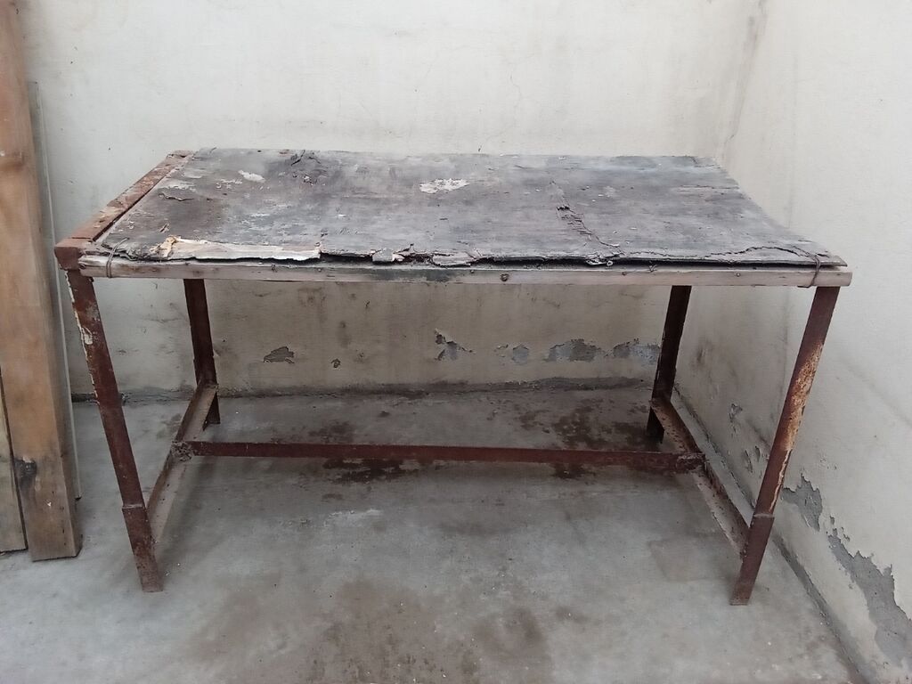 Metall konstruksiyalı iş masası - Material: polad karkas, üst hissə — Masalar, Bakı (2)