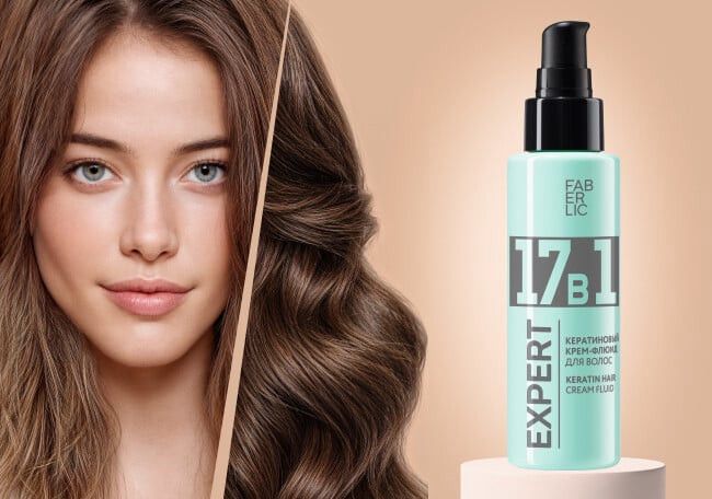 Saçlar üçün krem-flüid Faberic 17-si 1-də Keratin Hair Expert 100 ml No Brand — Mallar, Bakı (2)