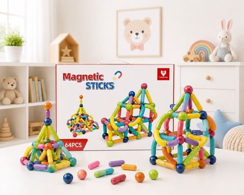 Maqnit konstruktoru B-47, 3+ yaş, 64 element — Bakı