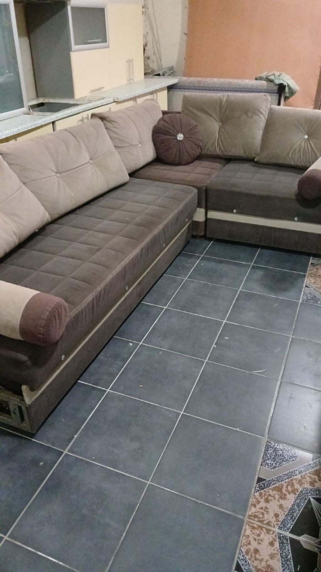 Künc divan – yataq funksiyalı - Forma: L-şəkilli künc divan - Rəng — Divanlər, Bakı