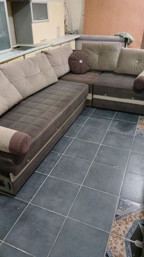 Künc divan – yataq funksiyalı - Forma: L-şəkilli künc divan - Rəng — Bakı