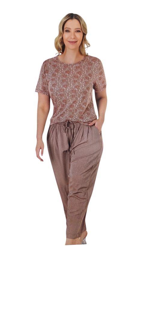 Qadınlar üçün dəst Dowry_0846, qəhvəyi, viskoz/poliester, ölçü 5XL — Bakı