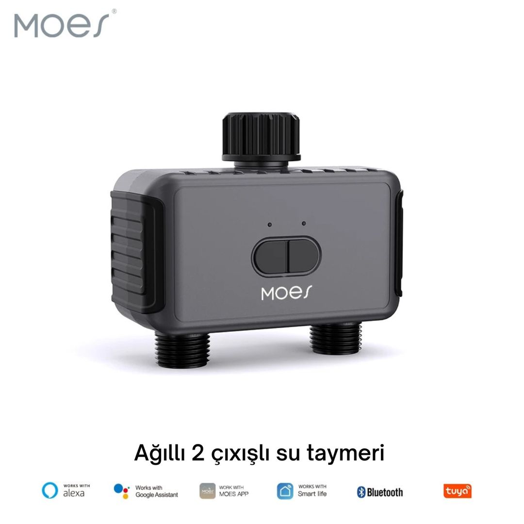 Ağıllı 2 çıxışlı bağ suvarma taymeri Moes BWV-YC02 — Mallar, Bakı (3)