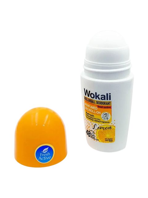 Dezodorant Wokali Fresh Active Lemon perfumed deo roll-on, 80 ml — Bakı