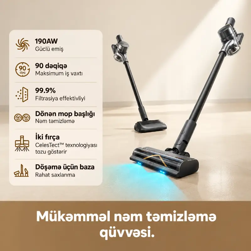 Dreame Cordless Vacuum Cleaner R20 Aqua (VTV21A) — Tozsoran, Bakı (2)