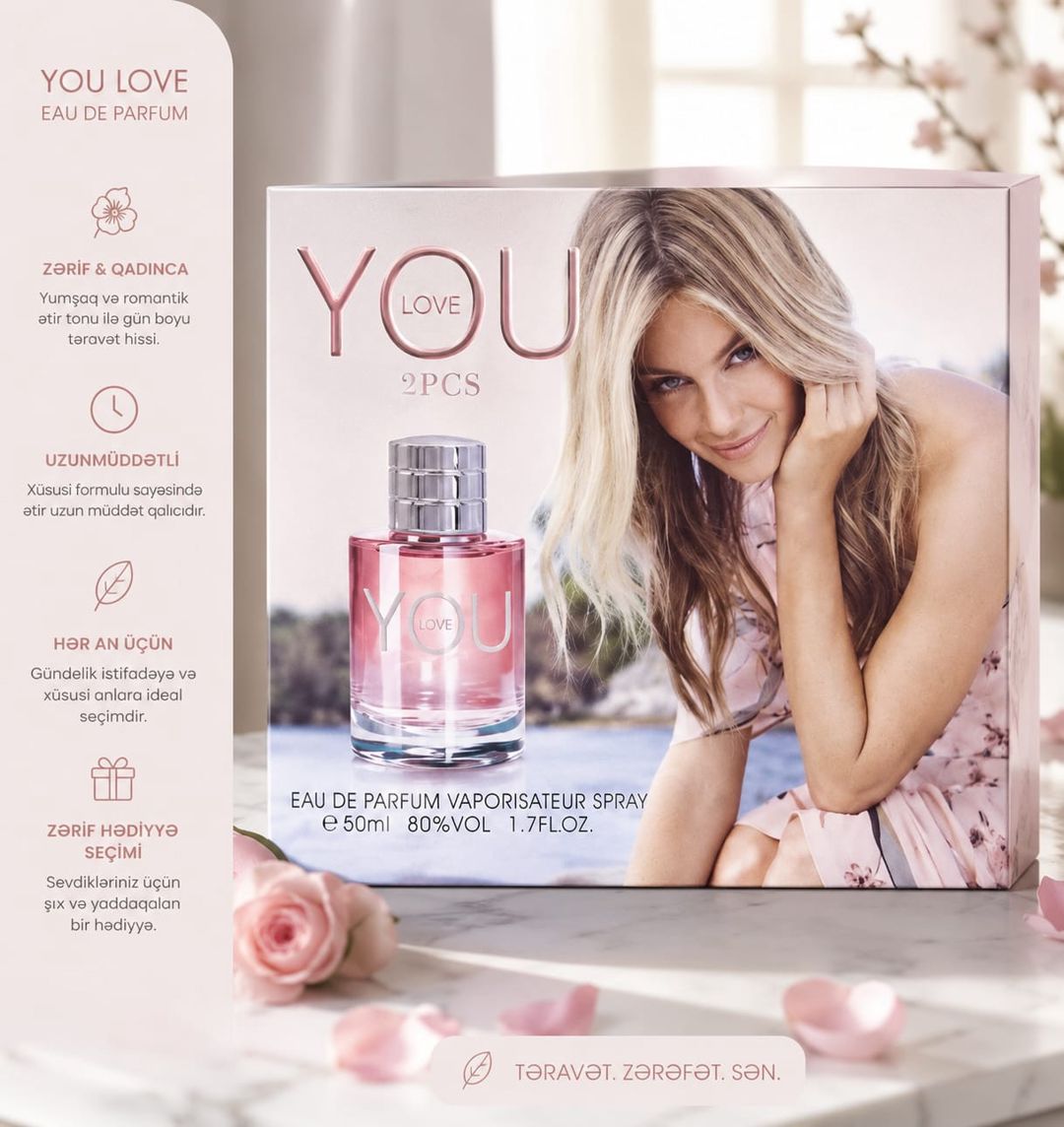 You Love qadınlar üçün ətir dəsti, 2x50 ml — Mallar, Bakı