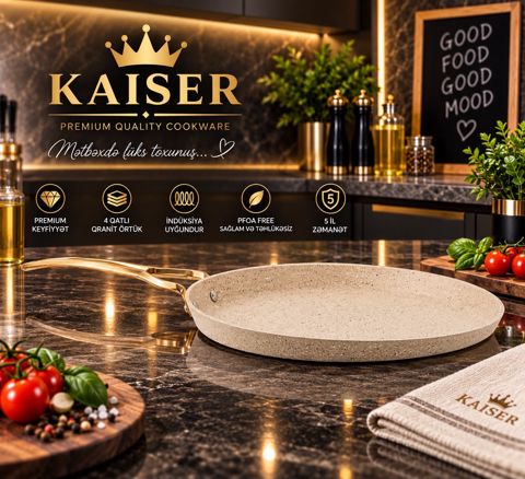 Pizza tavası, çuqun, 28 sm, bej — Bakı