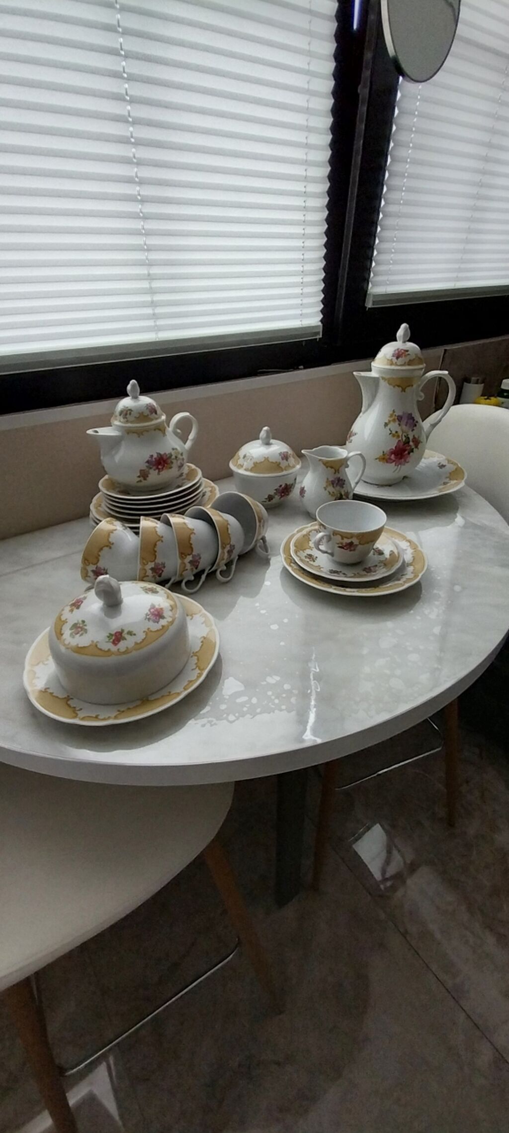 Çay dəsti, rəng - Ağ, Farfor — Süfrə qabı, Bakı