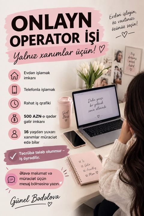 Çağrı mərkəzi operatoru tələb olunur, Yalnız qadınlar üçün, Təcrübəsiz — Bakı