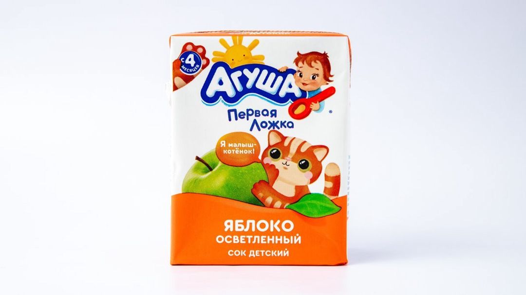 Meyvə şirəsi uşaqlar üçün Агуша Alma, 200 ml, 4 aydan — Mallar, Bakı