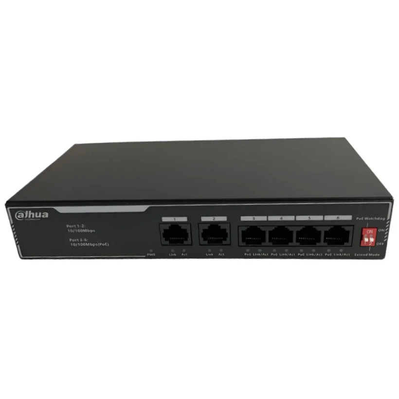 Switch Dahua 4 PoE/6-Port DH-SF1006LP — Kommutatorlar və marşrutlayıcılar, Bakı (2)