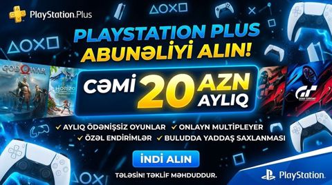 Ps plus 1 ay- 20 azn 3 ay- 55 azn 12ay- 100 azn Fərgi yoxdur hansı — Bakı