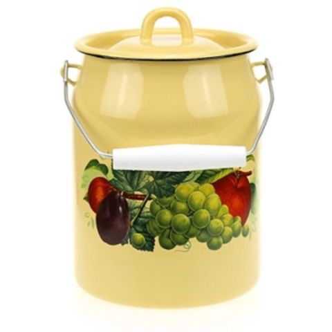 Bidon "СтальЭмаль" Ekzotika 3000 ml, minalanmış, ilgək ilə, qapaqla — Bakı
