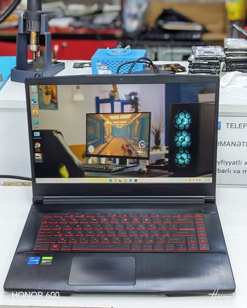 Ucuz qiymətə oyun noutbuku MSİ GF63 Prosessor - İ5 11400H (11 ci — Rehman Ezizov
