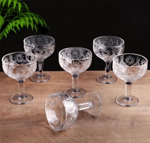 Şirniyyat qabı dəsti 9047, şüşə, şəffaf, 10x15 sm — Bakı