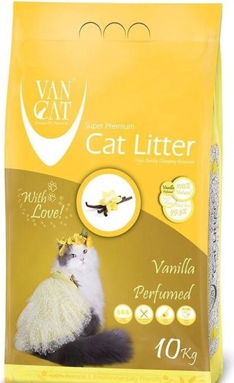 Topalaşan doldurucu pişiklər üçün Van Cat Super Premium Quality Vanilla 10 kq — Bakı