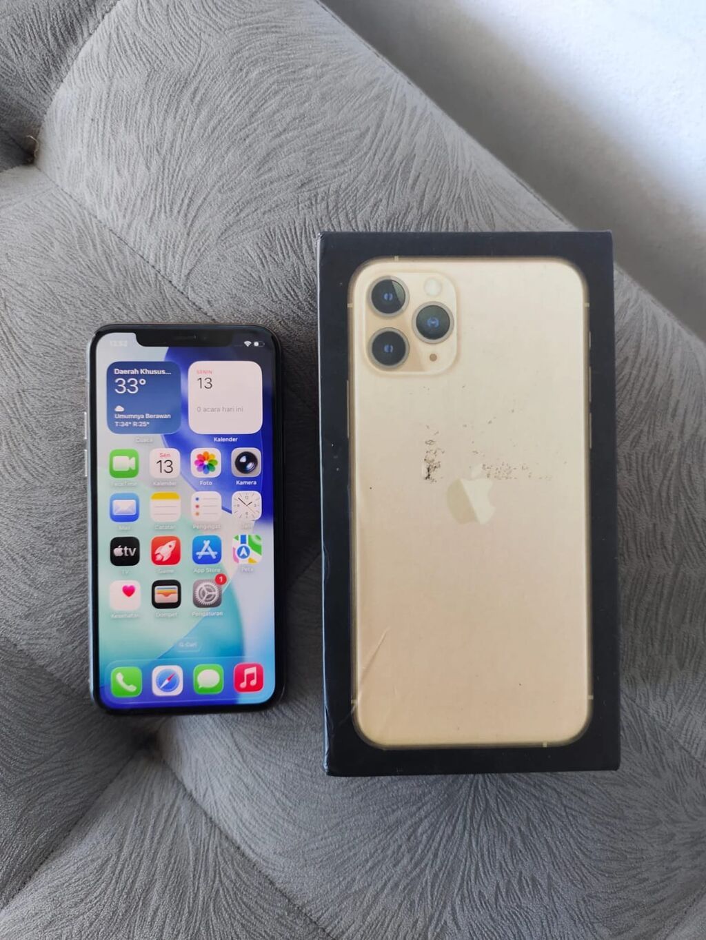 IPhone 11 Pro, 256 GB, Qızılı, Zəmanət, Kredit, Simsiz şarj — Apple iPhone, Bakı (2)