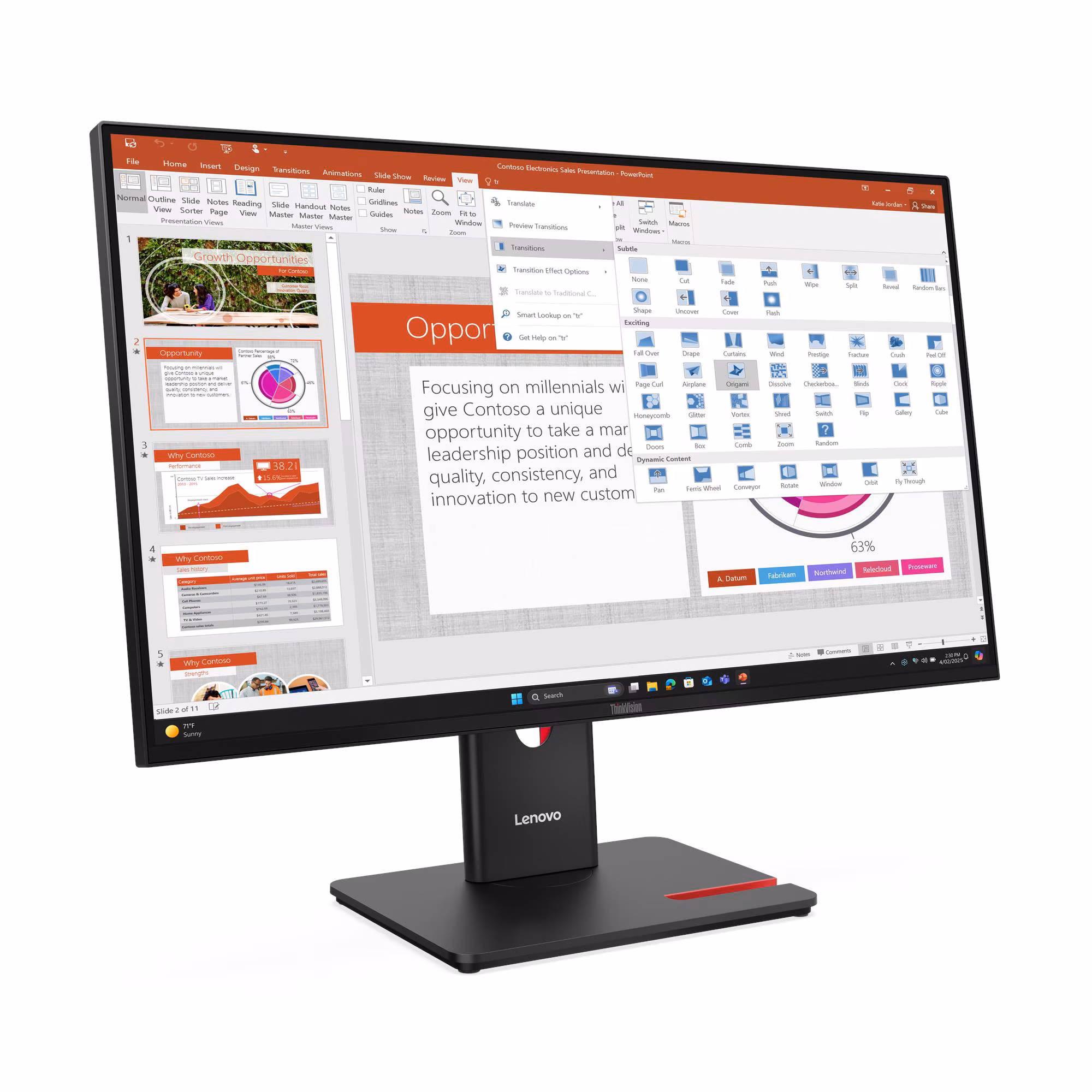 Monitor Lenovo ThinkVision T27-40/ 27" FHD/ 120Hz/ Tilt, Swivel, Pivot, Height Adjust Stand/ 1x HDMI (64A5MAR6EU) — Samsung, Bakı