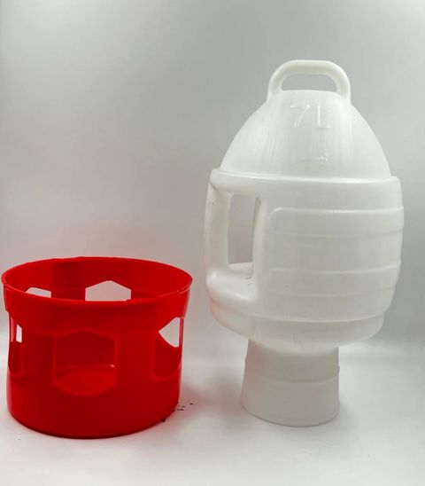 Su təknəsi göyərçinlər üçün, ağ, plastik, 7 l — Bakı
