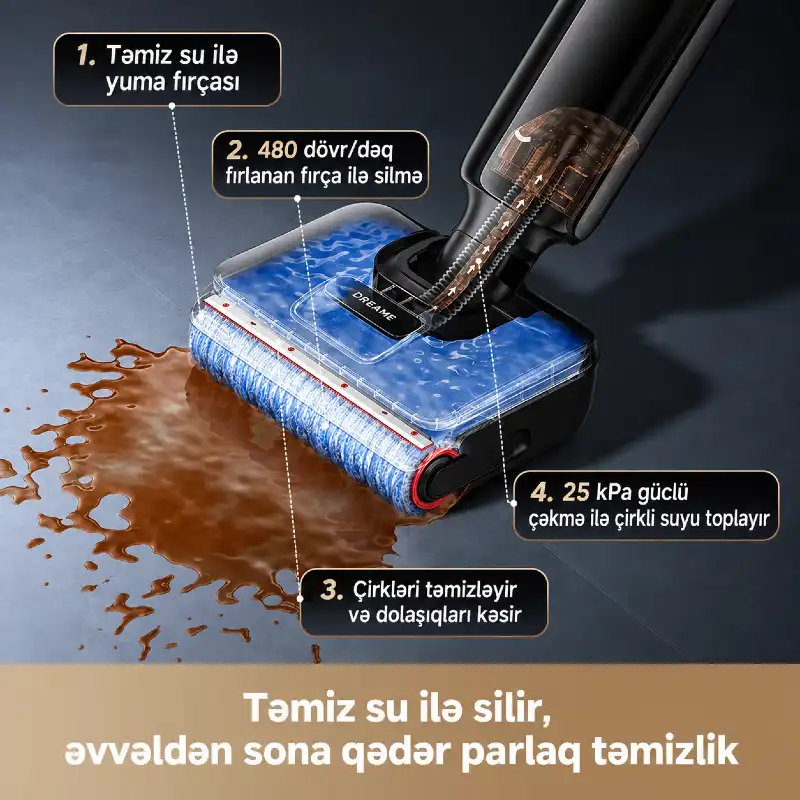 Dreame G12 Pro Wet and Dry Vacuum Cleaner (HHR32A) — Tozsoran, Bakı (4)
