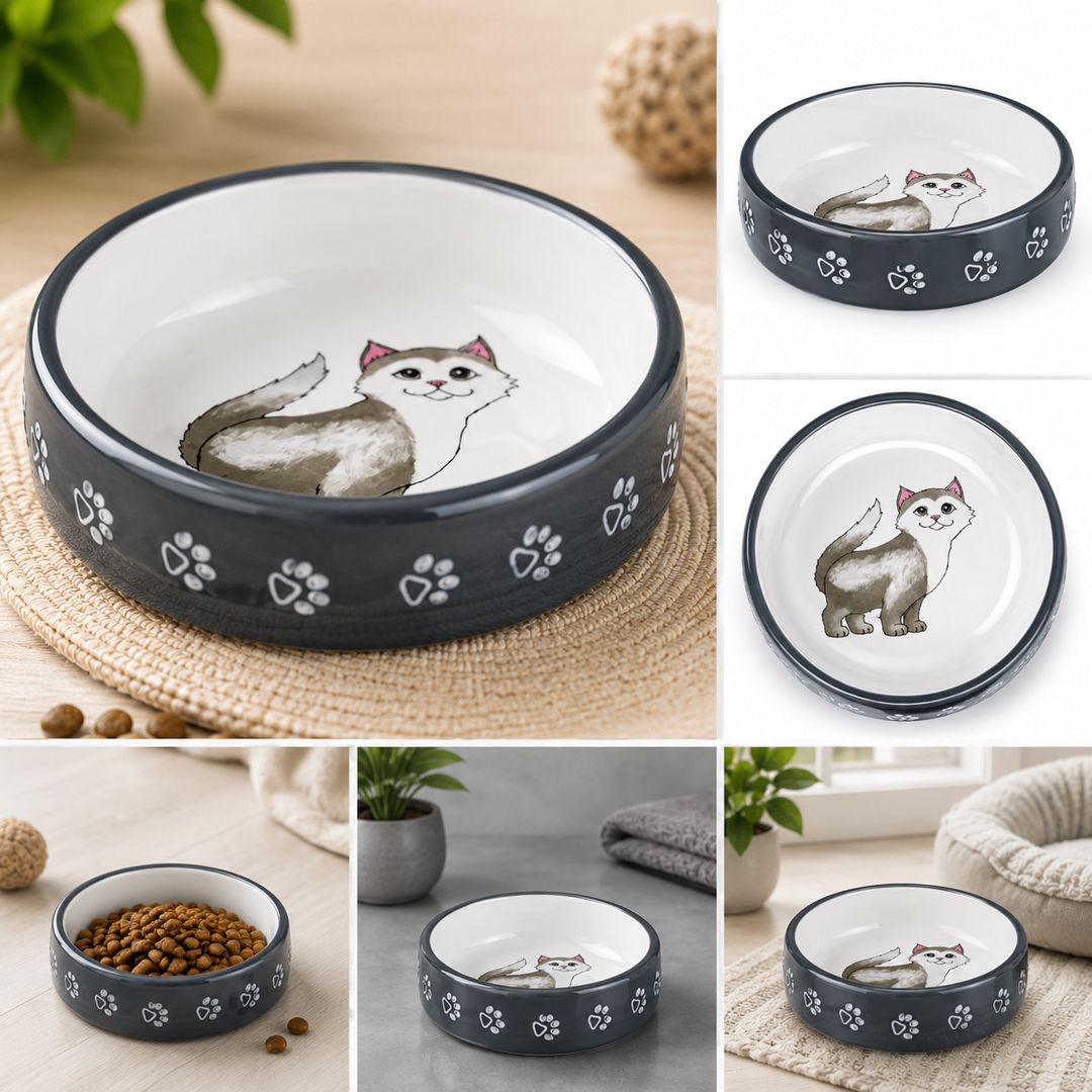 Kasa Trixie pişiklər üçün, keramika, boz, 15 sm — Mallar, Bakı