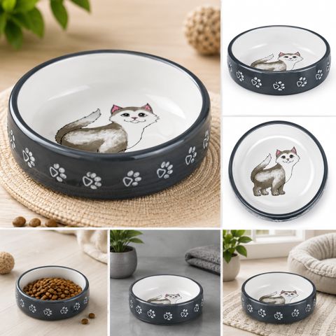 Kasa Trixie pişiklər üçün, keramika, boz, 15 sm — Bakı