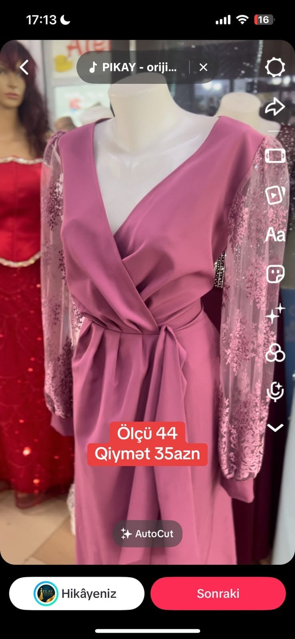 Zərif ziyafət donları seçimi 1) Şampan rəngli qısa ziyafət donu — Axşam paltarları, Sumqayıt (3)