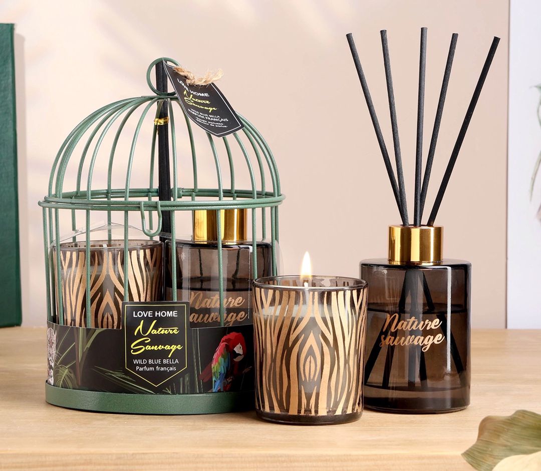 Hədiyyə dəsti Love Home Mrg_032, Wild Blue Bella (diffuzor 100 ml + şam 6x7 sm) — Mallar, Bakı