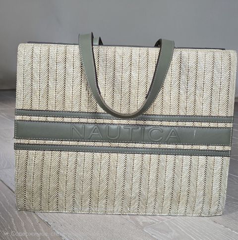 Nautica böyük tote çantası - Material: toxunma saman effekti olan — Bakı