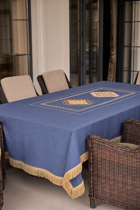 Süfrə Noor Textile, göy, 170x310 sm — Bakı