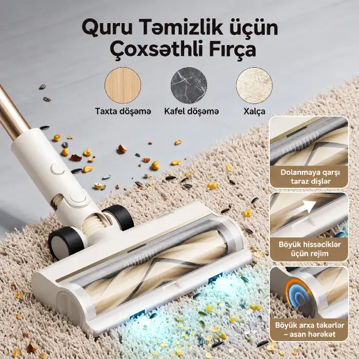 Dreame Cordless Vacuum Cleaner R10S Essential Aqua (VRV65F) — Tozsoran, Bakı (7)