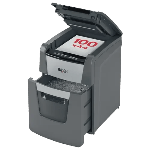 Rexel Optimum AutoFeed+ 100X Automatic Cross Cut Paper Shredder (2020100XEU) — 895 ₼ · Baku · Ofis malları Rexel Optimum AutoFeed+ 100X Automatic Cross Cut Paper Shredder (2020100XEU) — Baku