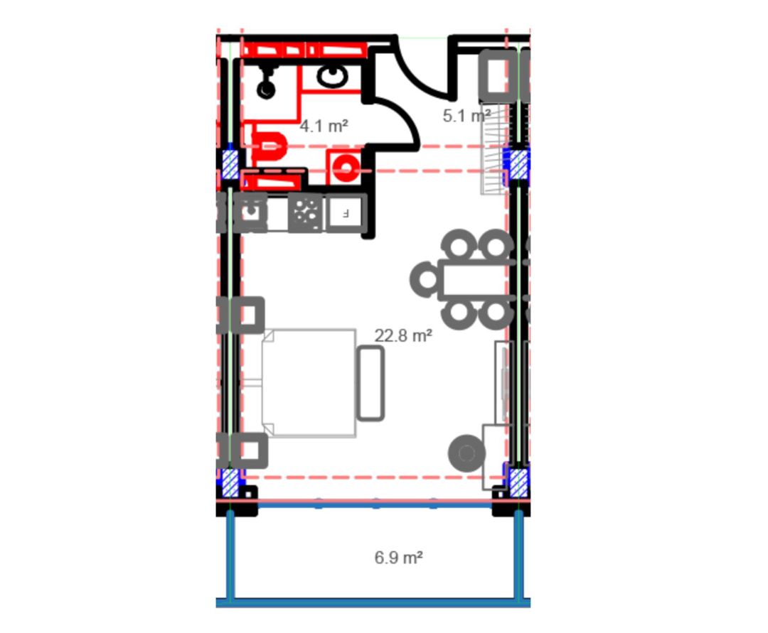 Satılır 1 otaqlı yeni tikili 45.1 m² — Mənzil, Bakı (3)
