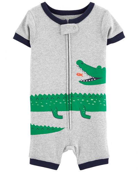 Romper Carter's Crocodile, boz, pambıq, 1 yaş — Bakı