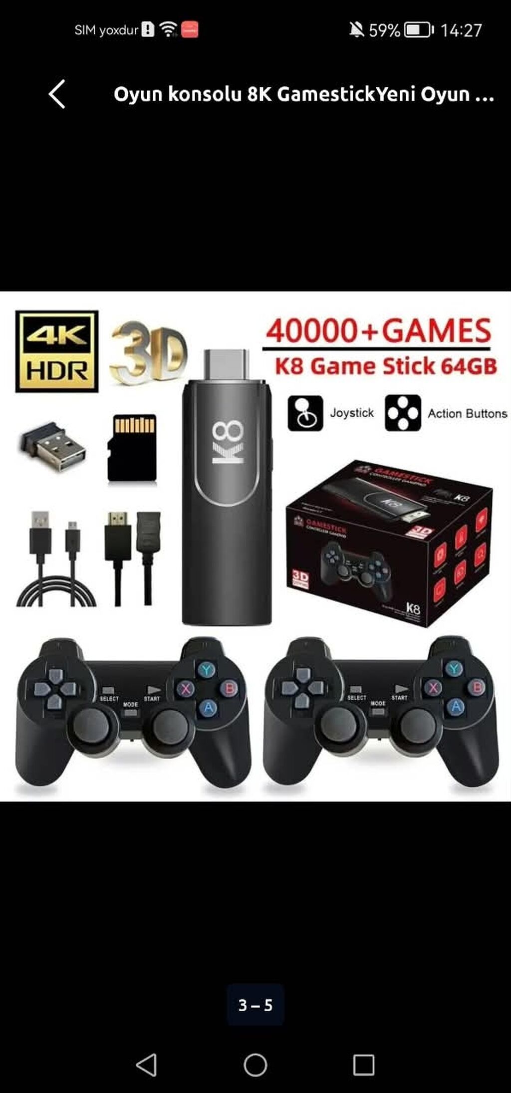 Gamecty K8 oyun konsol seti 40000 — Oyun konsolları, Bakı (4)