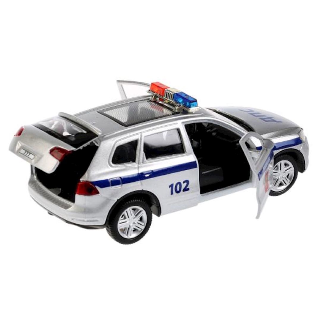 Maşın "Технопарк" Volkswagen Touareg Polis, uzunluq 12 sm, 3 yaşdan, metal, qapıları açılır, boz — Mallar, Bakı (2)