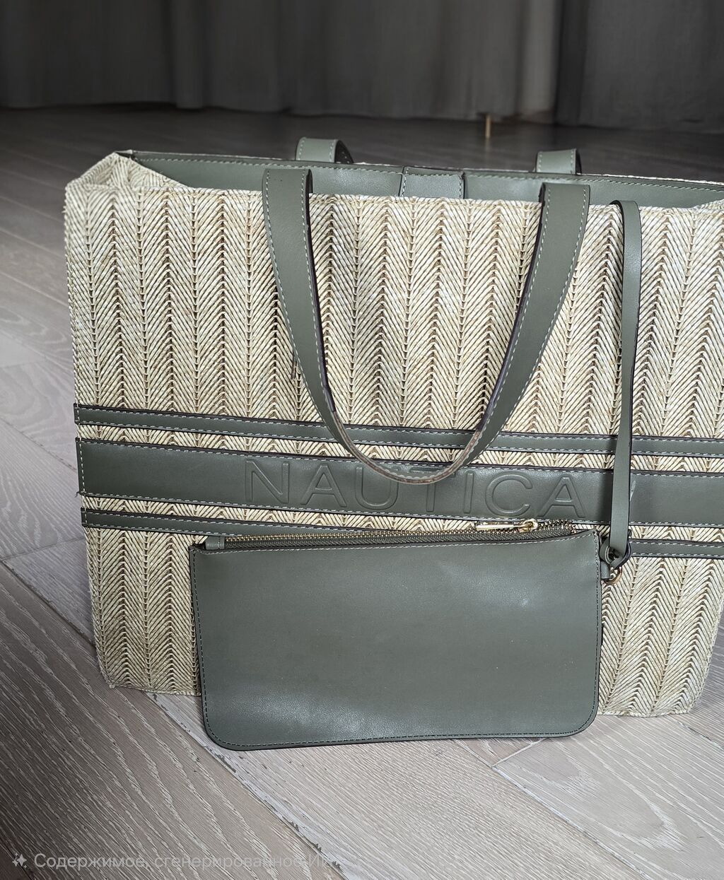 Nautica böyük tote çantası - Material: toxunma saman effekti olan — Çantalar, çamadanlar, cüzdanlar, Bakı (2)
