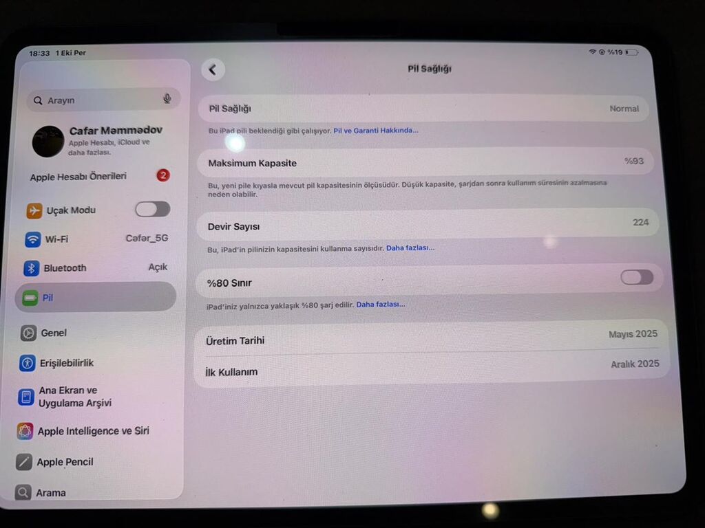Apple iPad Pro (m4) 11 inch Pil sağlığı 93% Heç bir problemi yoxdur — Apple, Bakı (3)