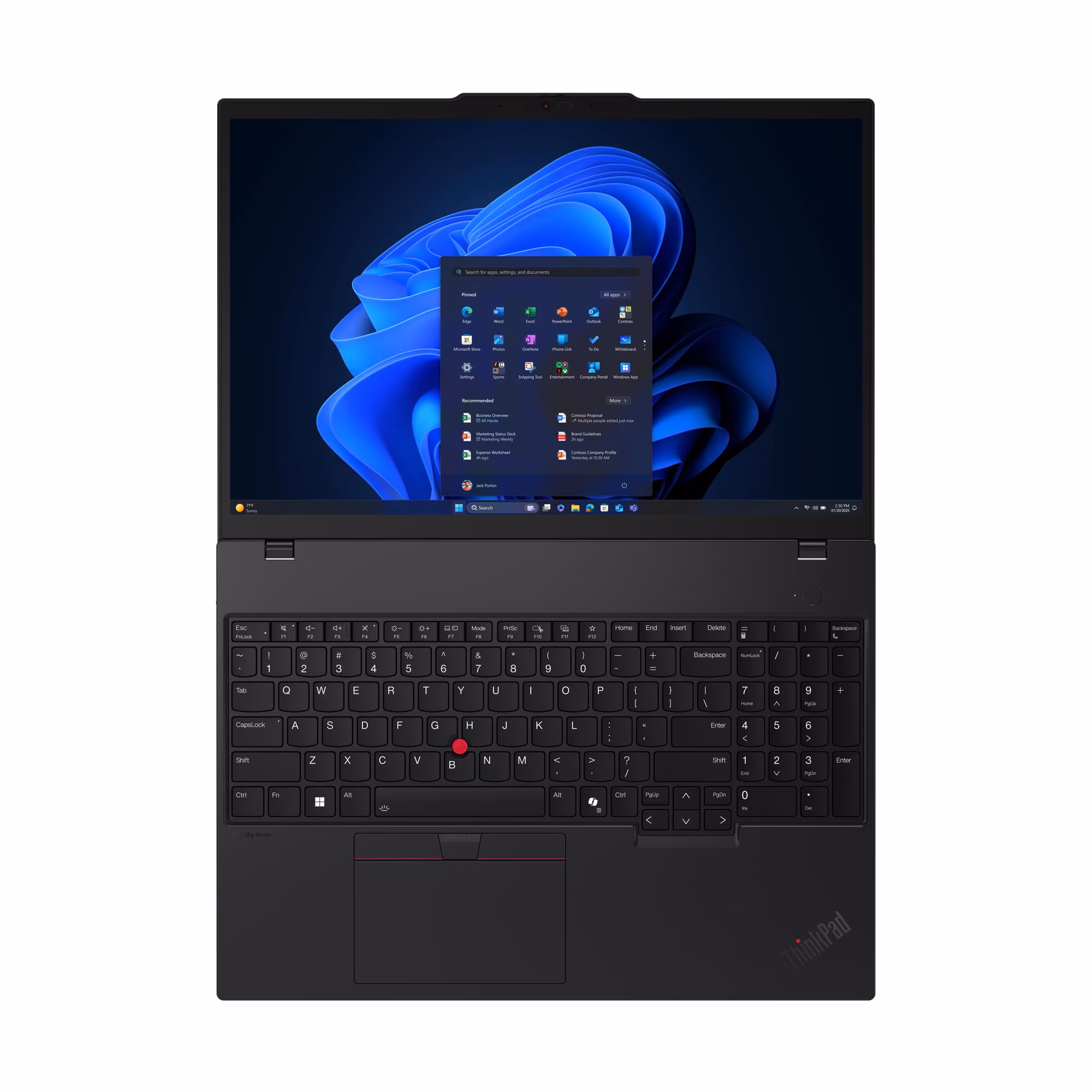 Laptop Lenovo ThinkPad T16 G4/ 16" Wuxga (1920x1200) IPS/ U7 258V/ 32GB/ 512GB SSD/ FreeDos/ Black — Lenovo, Bakı (6)