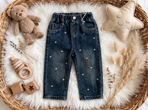Uşaq cins şalvarı - Material: yumşaq denim (pambıq əsaslı), nəfəsalan — Digah