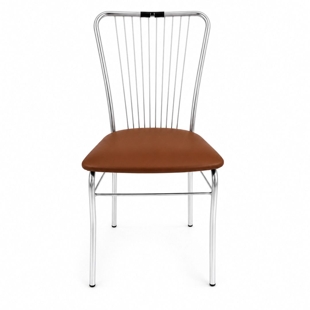 Stul, dəri/metal, qəhvəyi, 92х50х44 см — Stullar, Bakı (3)