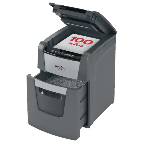 Rexel Optimum AutoFeed+ 100M Automatic Micro Cut Paper Shredder P5 (2020100MEU) — Ofis malları, Bakı (2)