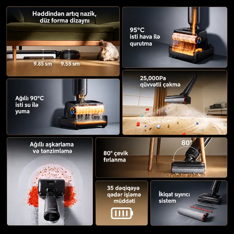 Dreame G12 Pro Wet and Dry Vacuum Cleaner (HHR32A) — Tozsoran, Bakı (2)