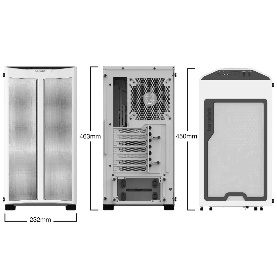 Case be quiet Pure Base 500DX White (BGW38) — Korpuslər, Bakı (2)