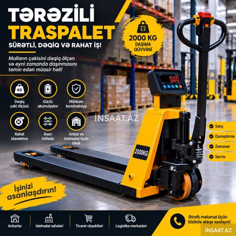 Terezili transpalet 3000 kq — Bakı