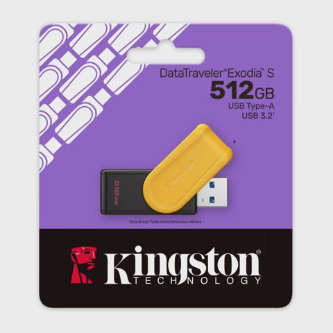 Kingston DataTraveler Exodia S 512GB USB 3.2 — მეხსიერების ბარათები