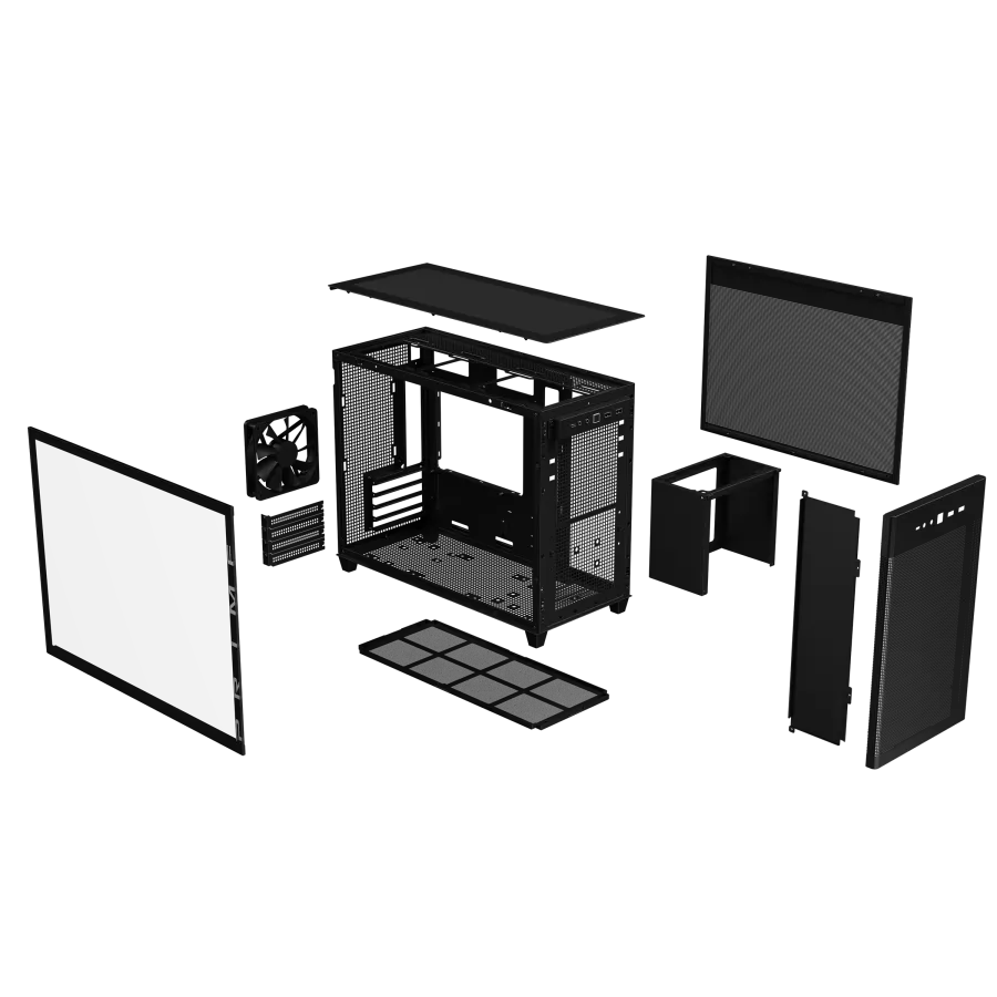 Case ASUS Prıme AP201 Tempered Glass MicroATX Black — Korpuslər, Bakı (7)